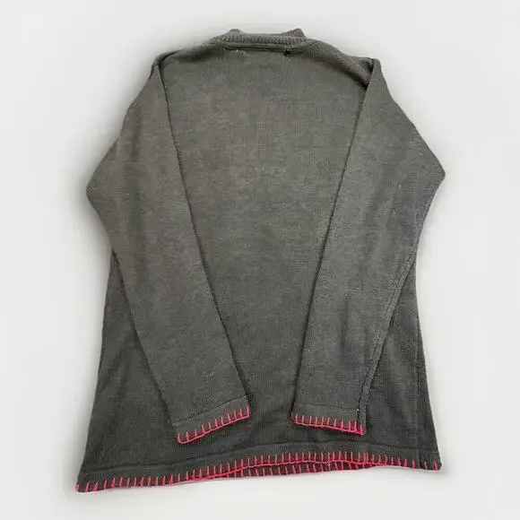 Victoria Jones Woman Black Snowman Holiday Christmas Sweater Medium - Picture 2 of 10